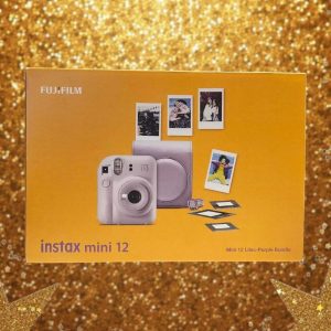 Pachet Cadou Aparat foto Instant Fujifilm Instax Mini 12, Liliac Purple+Film Instant 1x10+Husa